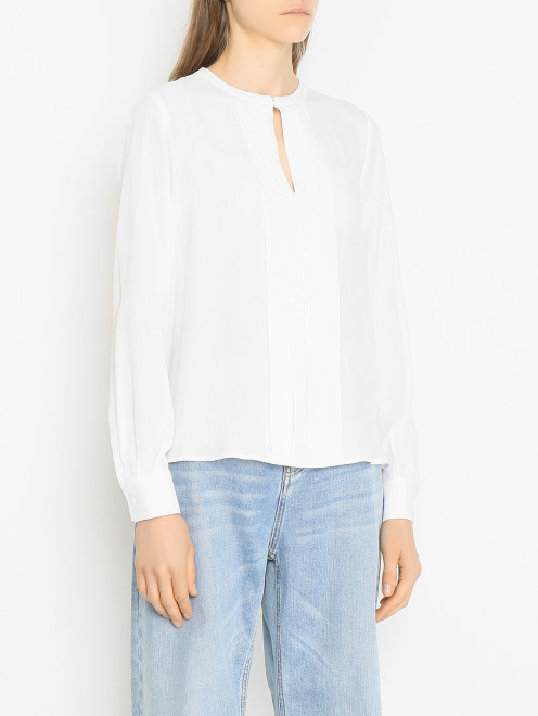 Блуза однотонная с декоративной отделкой Luisa Spagnoli - МодельВерхНиз