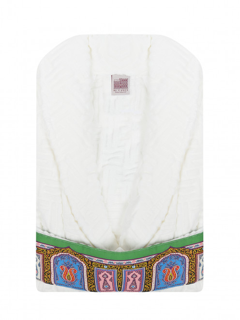Махровый халат с контрастной отделкой Etro - Общий вид