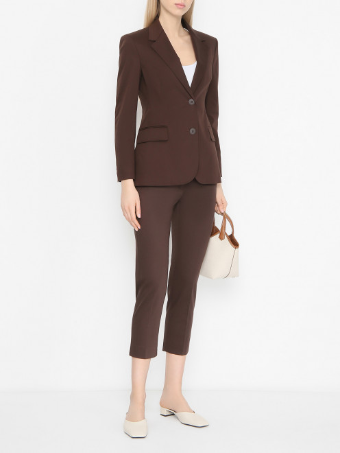 Брюки-дудочки из хлопка Max Mara - МодельОбщийВид