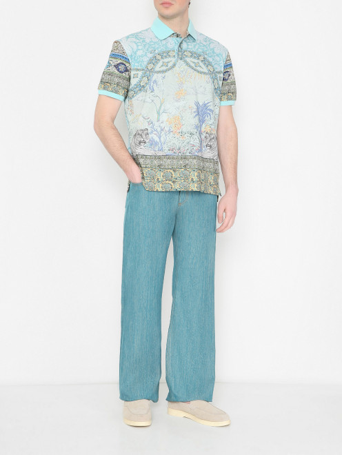 Прямые джинсы из хлопка Etro - МодельОбщийВид