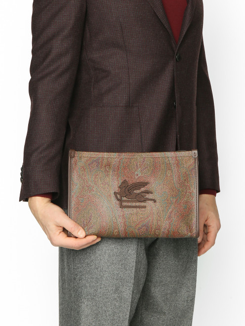 Клатч с узором пейсли Etro - МодельВерхНиз