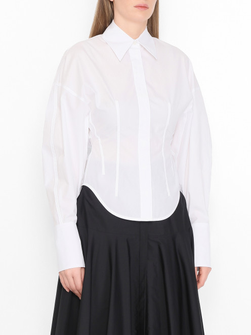 Приталенная блузка из хлопка Sportmax - МодельВерхНиз