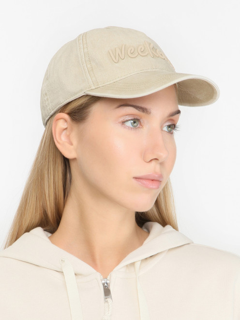 Бейсболка из хлопка с логотипом Weekend Max Mara - МодельОбщийВид