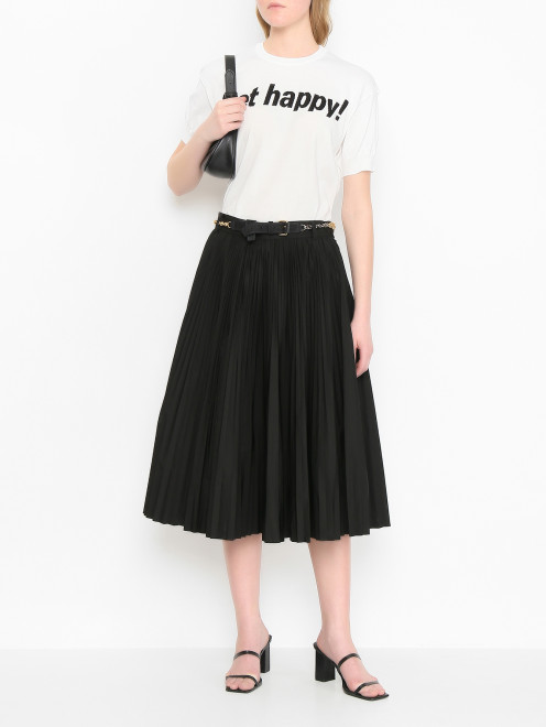 Плиссированная юбка на молнии Moschino - МодельОбщийВид