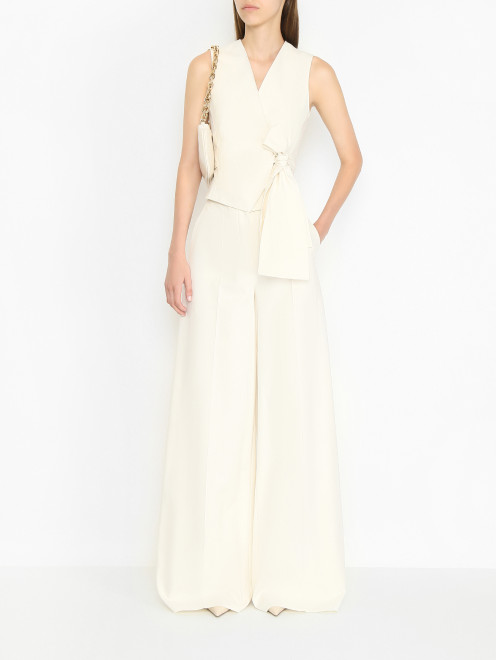 Брюки из хлопка широкого кроя Max Mara - МодельОбщийВид