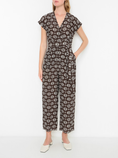 Комбинезон из шелка с узором Weekend Max Mara - МодельВерхНиз