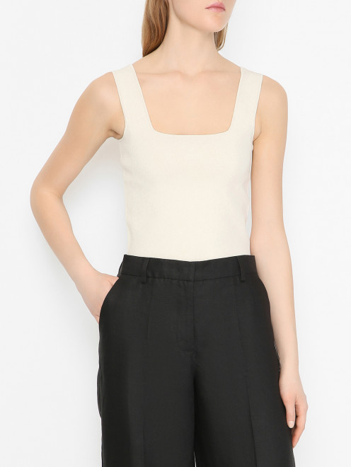 Укороченный трикотажный топ Weekend Max Mara - МодельВерхНиз