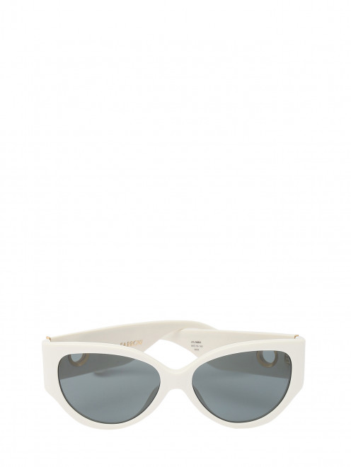 Солнцезащитные очки в белой оправе  Linda Farrow - Общий вид