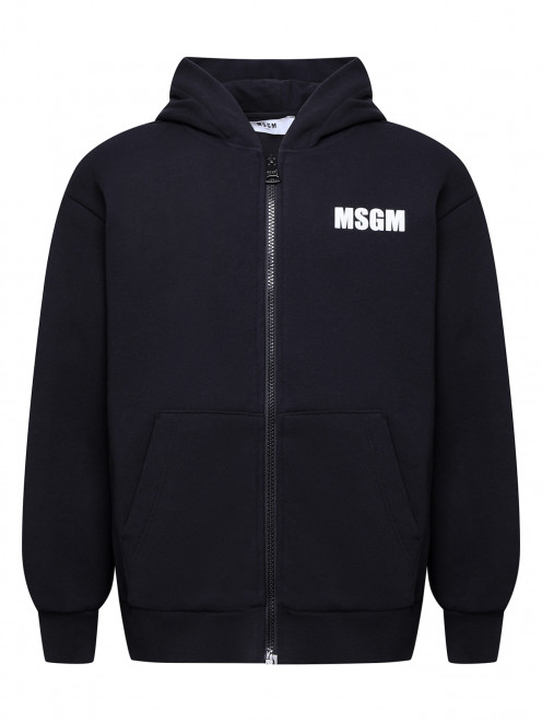 Толстовка из хлопка с логотипом MSGM - Общий вид