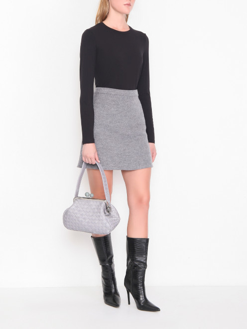 Сумка плетеная из кожи Weekend Max Mara - МодельОбщийВид