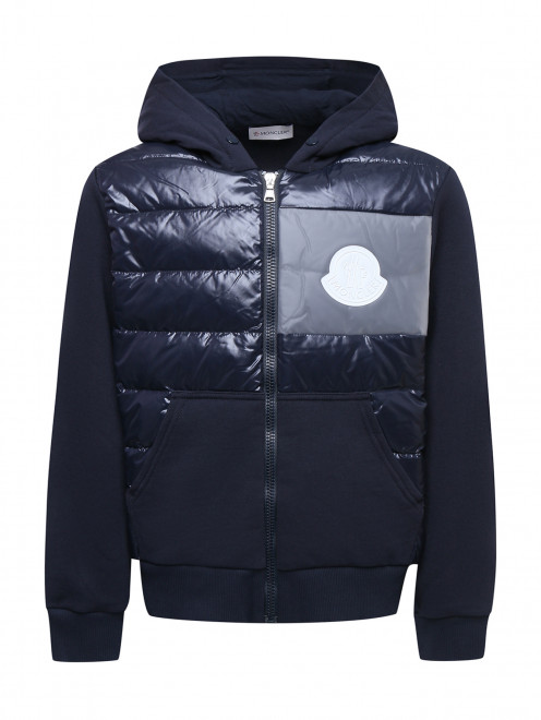 Пуховая куртка с трикотажными вставками Moncler - Общий вид