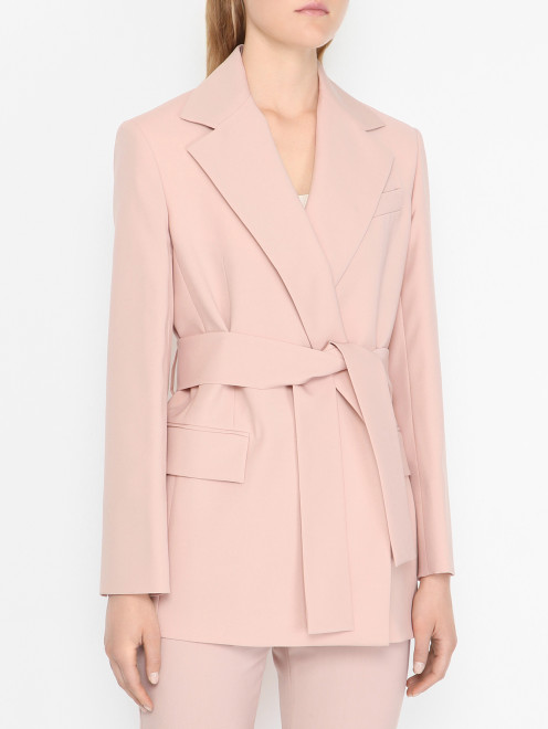 Жакет из шерсти с поясом Weekend Max Mara - МодельВерхНиз