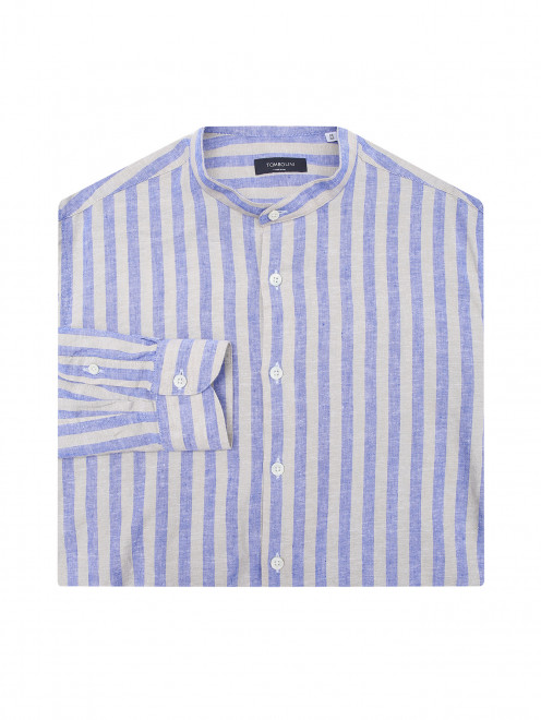 Рубашка из льна с узором полоска Tombolini - Общий вид