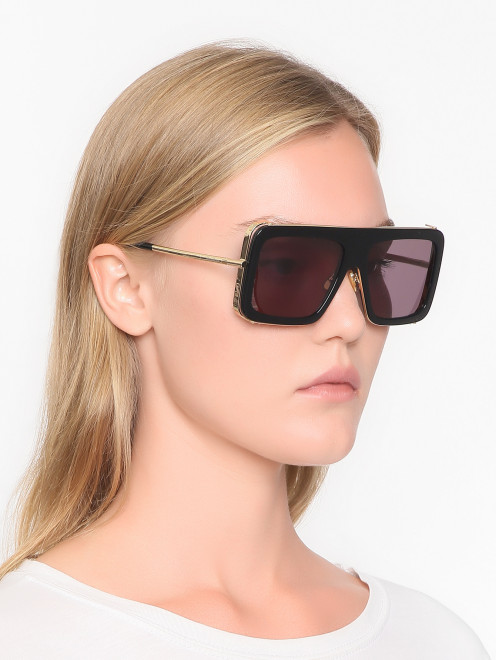 Очки солнцезащитные в пластиковой оправе Max Mara - МодельОбщийВид