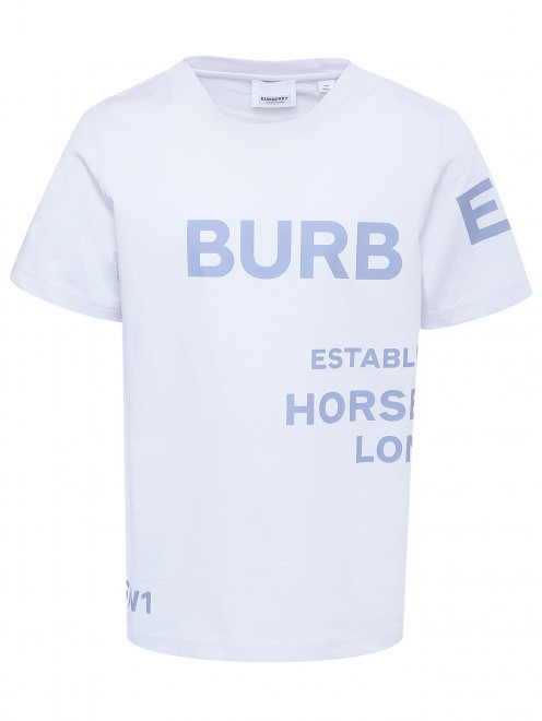 Трикотажная футболка с принтом Burberry - Общий вид