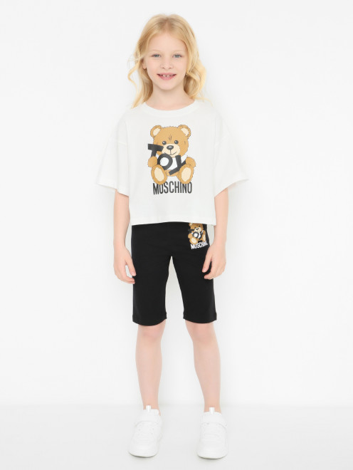 Комплект с шортами и принтом Moschino - МодельОбщийВид