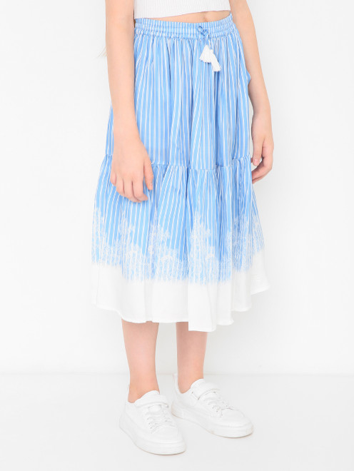 Юбка миди на резинке Ermanno Scervino Junior - МодельВерхНиз