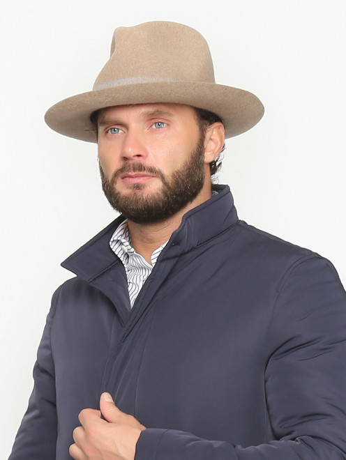 Шляпа из шерсти с логотипом Stetson - МодельОбщийВид