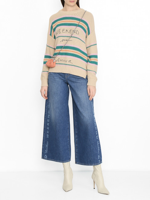 Широкие джинсы на резинке Weekend Max Mara - МодельОбщийВид