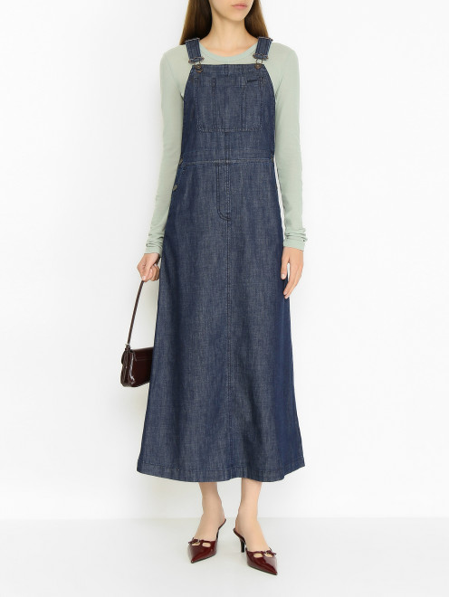Джинсовый сарафан с карманами Weekend Max Mara - МодельОбщийВид