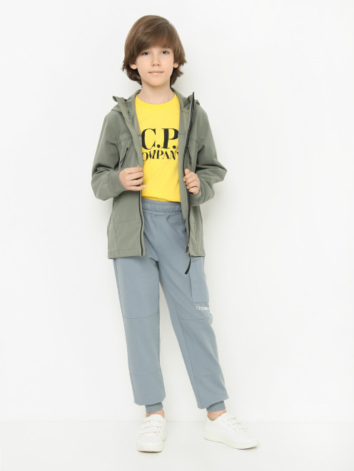 Однотонная куртка с капюшоном C.P. Company - МодельОбщийВид