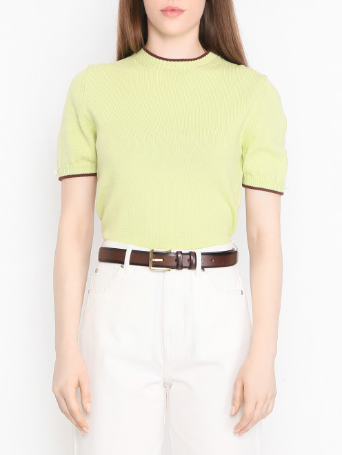 Ремень из гладкой кожи Max Mara - МодельОбщийВид
