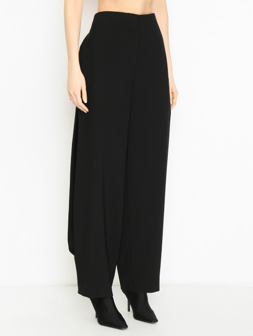 Однотонные брюки широкого фасона Sportmax - МодельВерхНиз