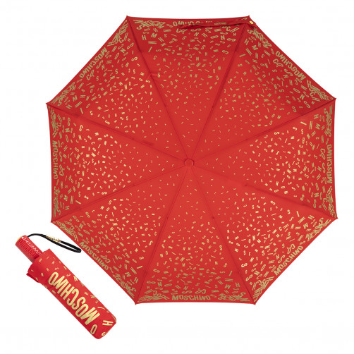 Зонт складной Moschino 8610-OCC Golden Letters Red Moschino - Общий вид