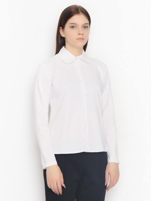 Однотонная блуза из хлопка Ella B - МодельВерхНиз