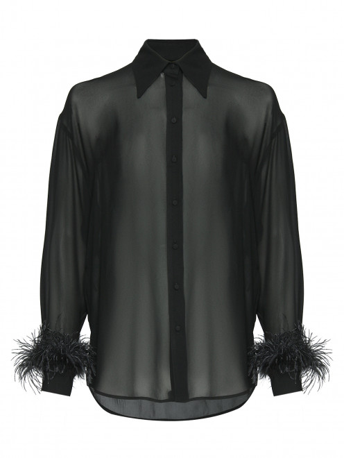 Блуза с декоративной отделкой на рукавах PINKO - Общий вид