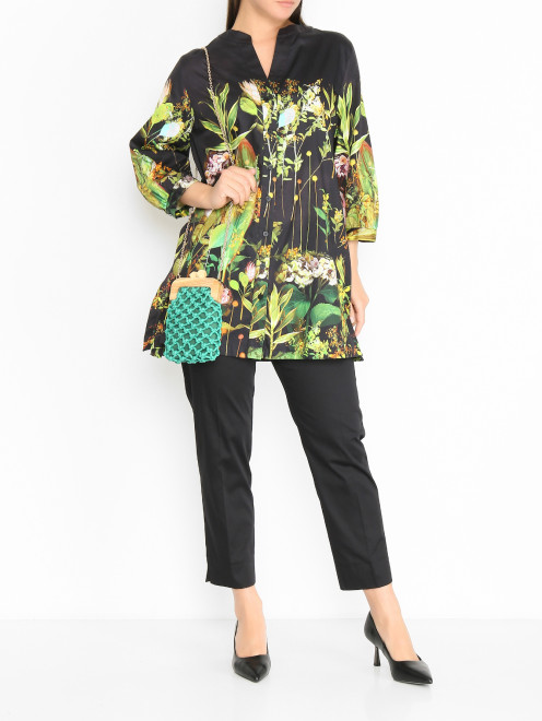 Удлиненная блуза из хлопка Marina Rinaldi - МодельОбщийВид