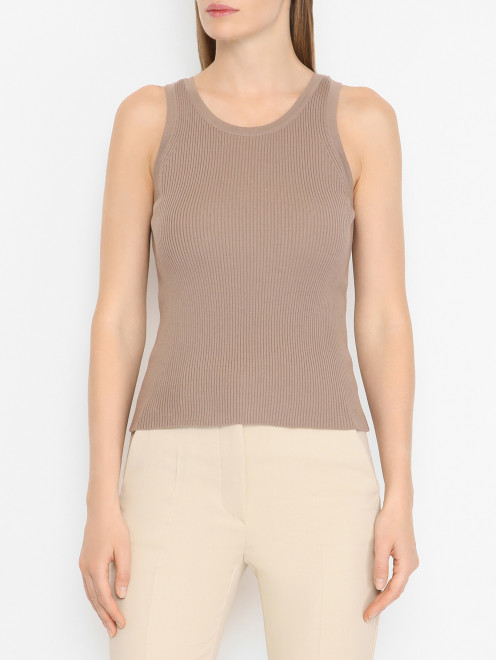 Трикотажный топ из хлопка Max Mara - МодельВерхНиз