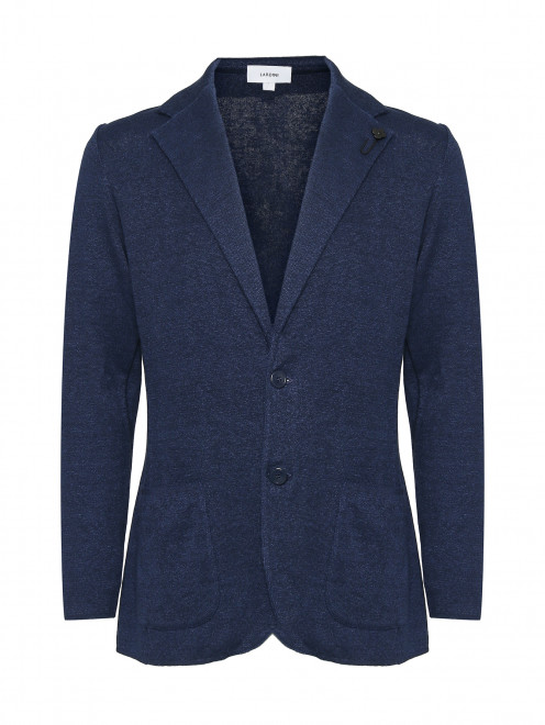 Трикотажный пиджак из льна и хлопка LARDINI - Общий вид