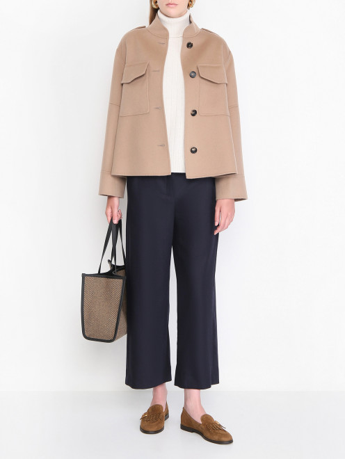Полупальто из шерсти с карманами  Max Mara - МодельОбщийВид