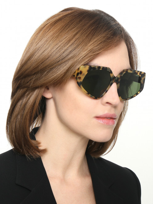 Солнцезащитные очки в оправе из пластика с узором Max Mara - МодельОбщийВид