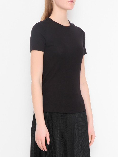 Футболка из модала и хлопка Helmut Lang - МодельВерхНиз
