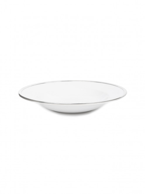 Тарелка суповая из фарфора с ободком из серебра из коллекции Cercle d'orfevre Puiforcat - Общий вид