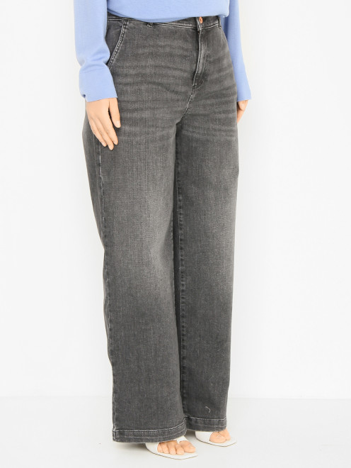 Широкие джинсы с высокой посадкой Marina Rinaldi - МодельВерхНиз