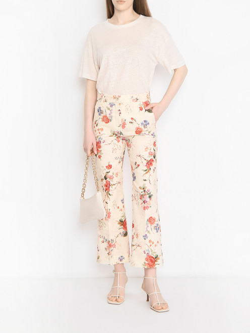 Брюки из хлопка с узором Weekend Max Mara - МодельОбщийВид
