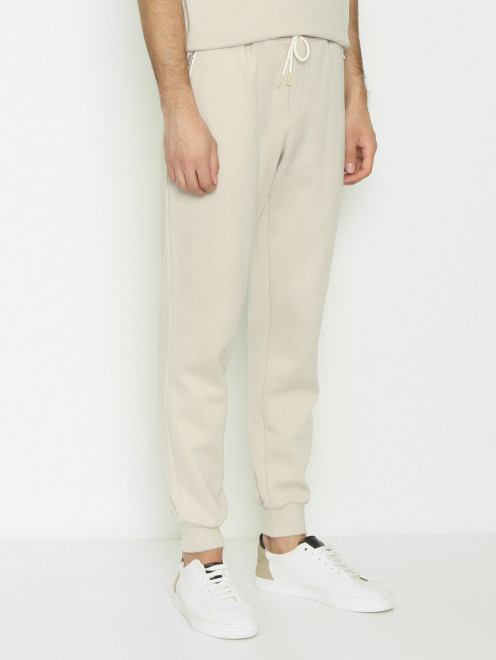 Трикотажные брюки из хлопка с карманами Eleventy - МодельВерхНиз