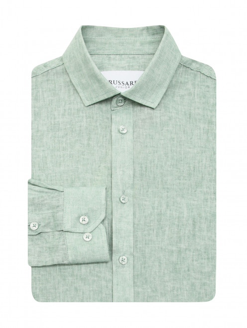 Однотонная рубашка из льна Trussardi - Общий вид