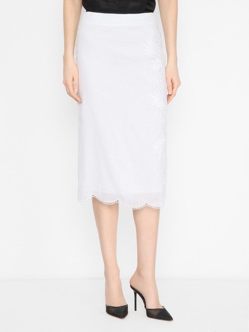 Юбка из рами с вышивкой Max Mara - МодельВерхНиз