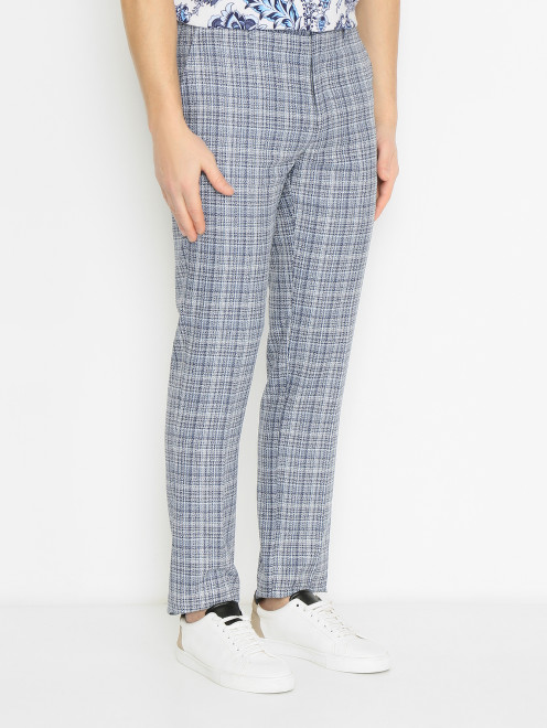 Брюки зауженного кроя с узором Etro - МодельВерхНиз