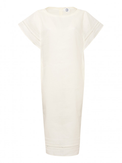 Льняное платье с шитьем Marina Rinaldi - Общий вид