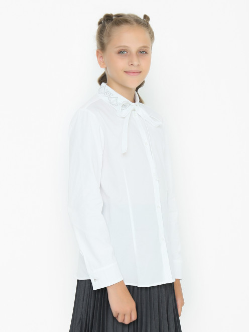Блуза с вышивкой на воротнике Aletta Couture - МодельВерхНиз