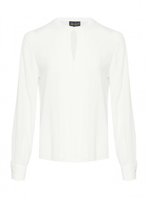 Блуза однотонная с декоративной отделкой Luisa Spagnoli - Общий вид