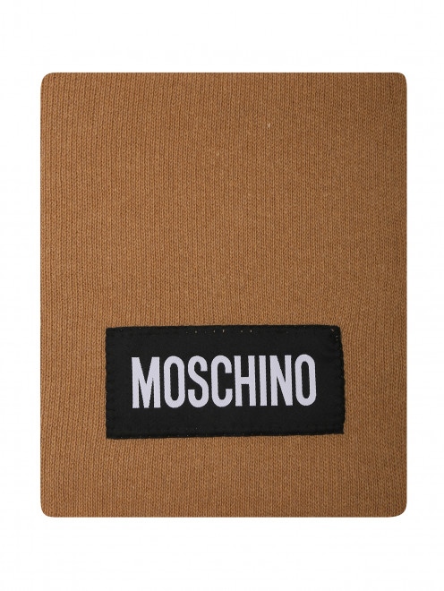 Шарф из смешанного кашемира с логотипом Moschino - Общий вид