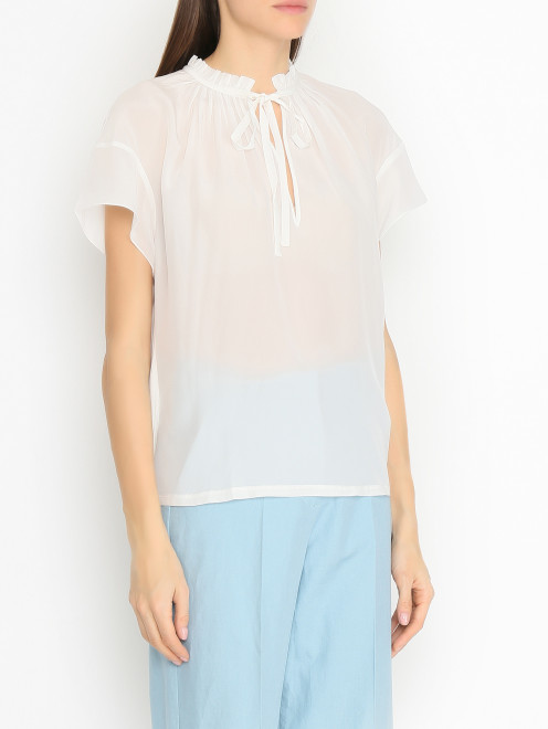 Блуза из шелка с короткими рукавами Max&Co - МодельВерхНиз