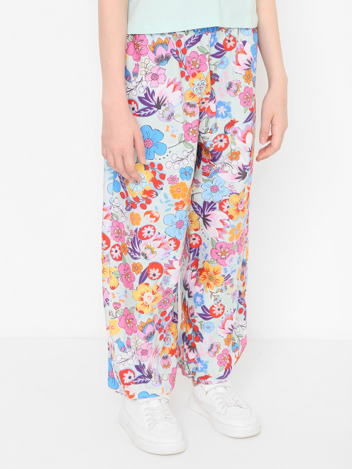 Брюки из хлопка с узором Marni - МодельВерхНиз