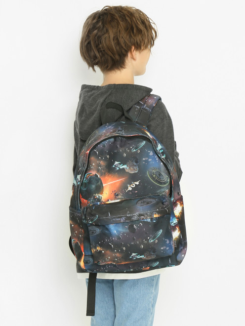 Рюкзак из текстиля с космическим узором Molo - МодельВерхНиз